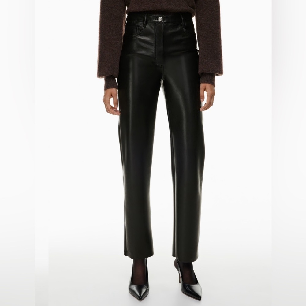 NWOT Aritzia Wilfred Melina Pant Vegan‎ Leather, Size 4